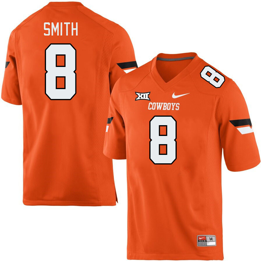 Men #8 Maealiuaki Smith Oklahoma State Cowboys College Football Jerseys Stitched-Retro Orange